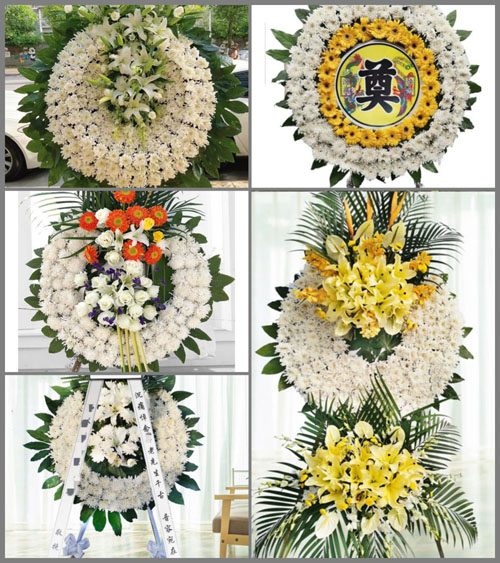 山东青岛平度市崔家集镇小张家村花圈速递